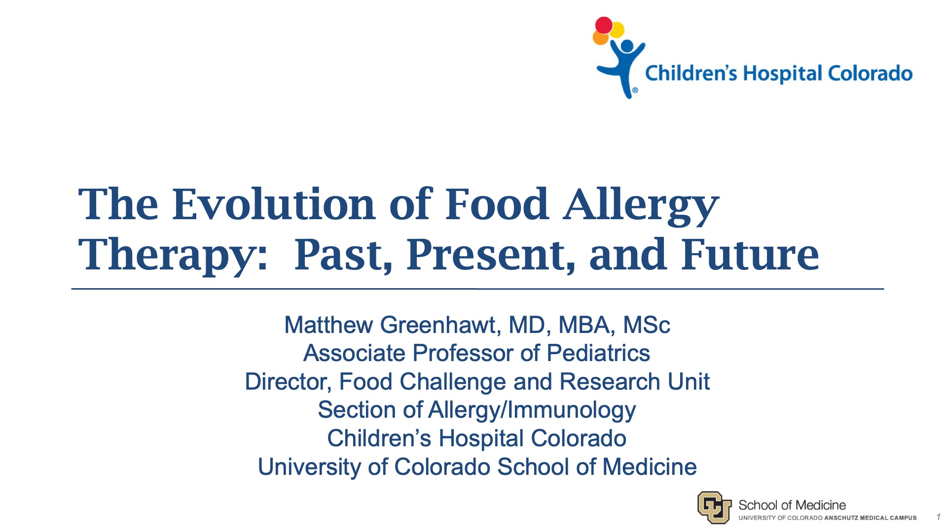The Evolution of Food Allergy Therapy: Past, Present, and Future